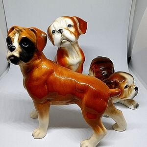 Vintage bone china Dogs